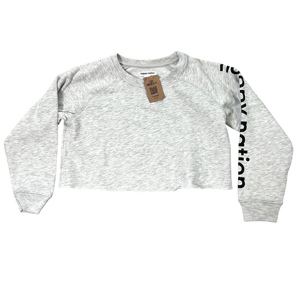 Happy Nation Cropped Sweater Sz Small/ Kids 7-8